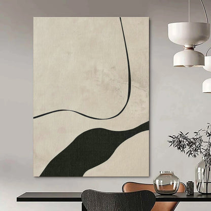 Curved Line Abstract Art for Minimalist Home & Modern Office DLZ1155