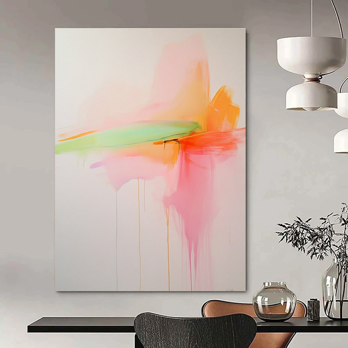 Pastel Drip Abstract for Feminine - Inspired Bridal Suite & Charming Tea Room STSC797