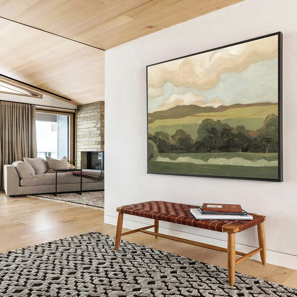 Pastoral Landscape Oil Painting for Country - Style Dining Room DLZ2809