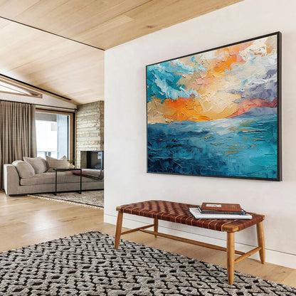 Seaside Oil Painting Art for Coastal - Themed Bedroom DLZ2887