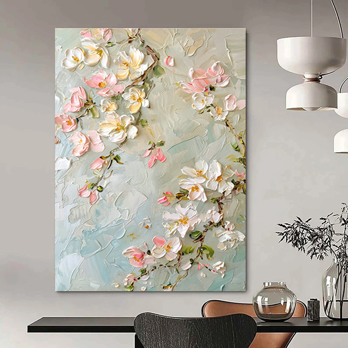 3D Floral Relief Art for Elegant Bedroom & Luxury Spa DLZ0730
