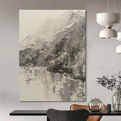 Monochrome Mountain Landscape Art for Nature - Inspired Home Office & Minimalist Gallery DLZ2115