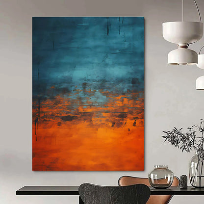 Blue - Orange Gradient Abstract Art for Living Room & Office DLZ0450