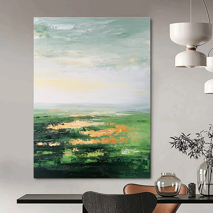 Green Field with Gold for Luxury Villa Living Room & Art - Centric Boutique STSC887