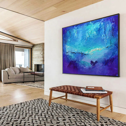 Blue - Purple Abstract Art for Relaxing Spa Waiting Lounges DLZ3104