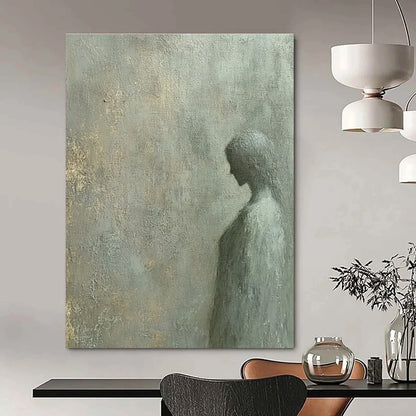 Shadowy Female Silhouette for Serene Meditation Room & Ethereal Art Gallery STSC997