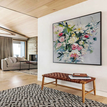 Impasto Flower Bouquet Art for Romantic Wedding Venue DLZ3045
