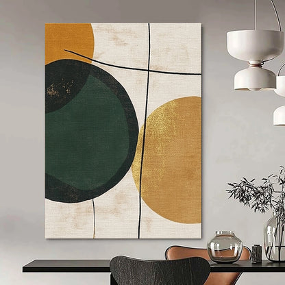 Geometric Circles with Gold for Mid - Century Modern Home & Chic Home Office STSC467