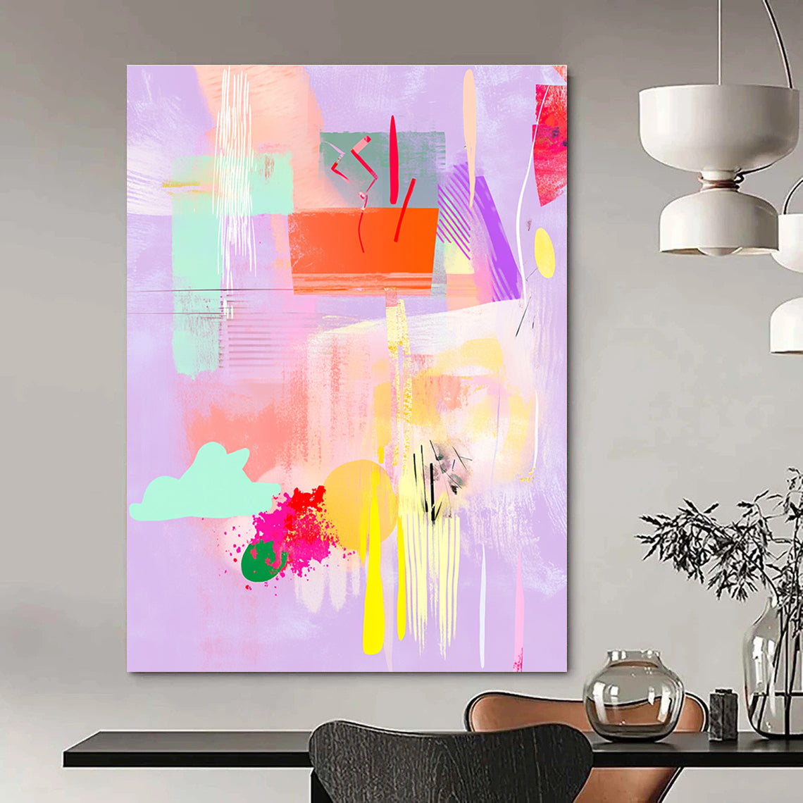 Playful Pastel Abstract for Kids’ Creative Space & Feminine Boutique STSC546