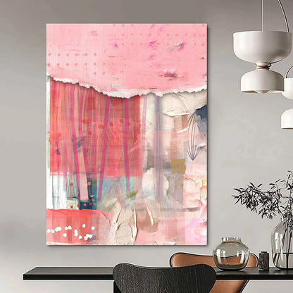 Pink - Themed Collage Art for Boho - Chic Bridal Dressing Rooms DLZ0134