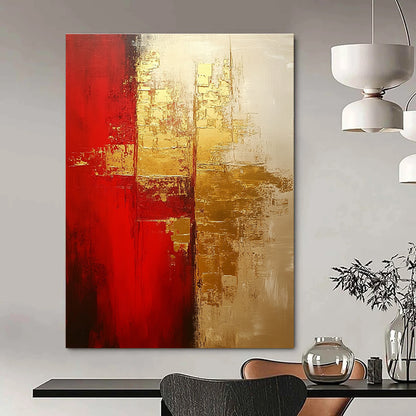 Red and Gold Abstract for Luxury Hotel Lobby & Upscale Dining Room STSC824