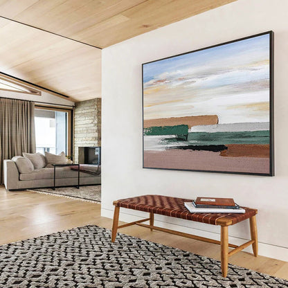 Color Block Abstract Art for Scandinavian - Style Home Living Room Walls DLZ3172