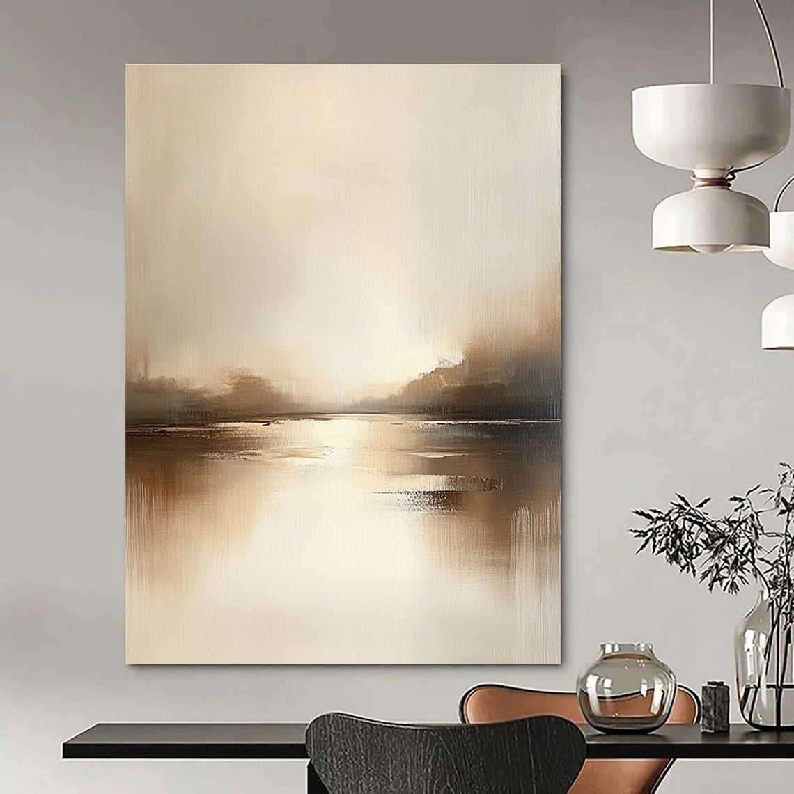 Soft - Toned Lake Serenity Art for Bedroom Retreat & Spa Lounge STSC091
