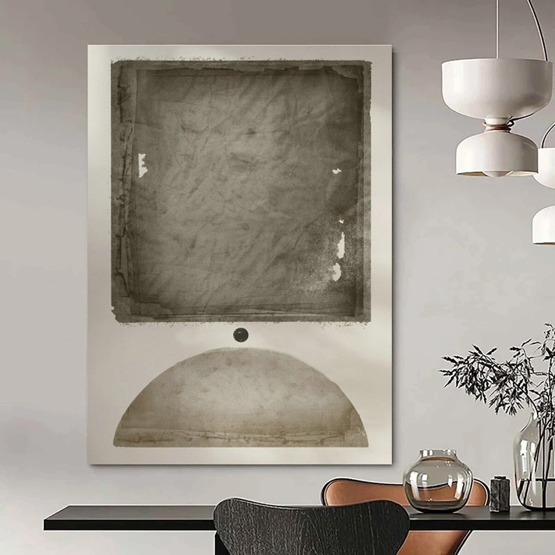 Textured Grey & Black Art for Industrial - Style Lounge & Art - Driven Workplace DLZ1369
