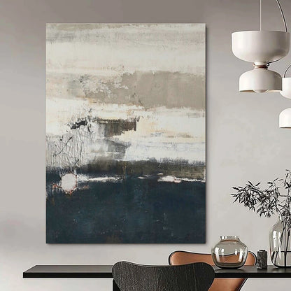 Gray - White - Blue Textured Art for Coastal Home & Nautical Art Gallery DLZ1881