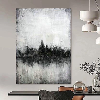 Monochrome Landscape Art for Rustic Home Library & Nature - Themed Café DLZ2054