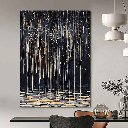 Golden Rain on Lily Pads for Elegant Dining Room & Zen Meditation Area STSC1124