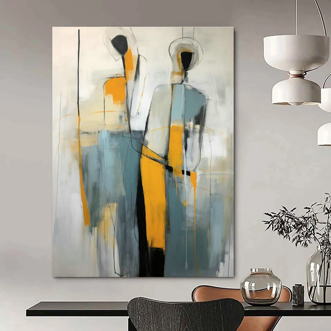 Abstract Figure Art for Contemporary Home Hallways DLZ0285