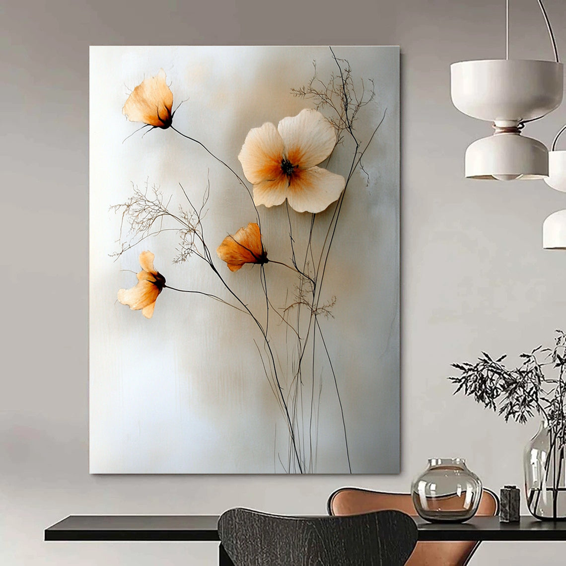 Natural Dried Flower Art for Conservatory & Home Library STSC058