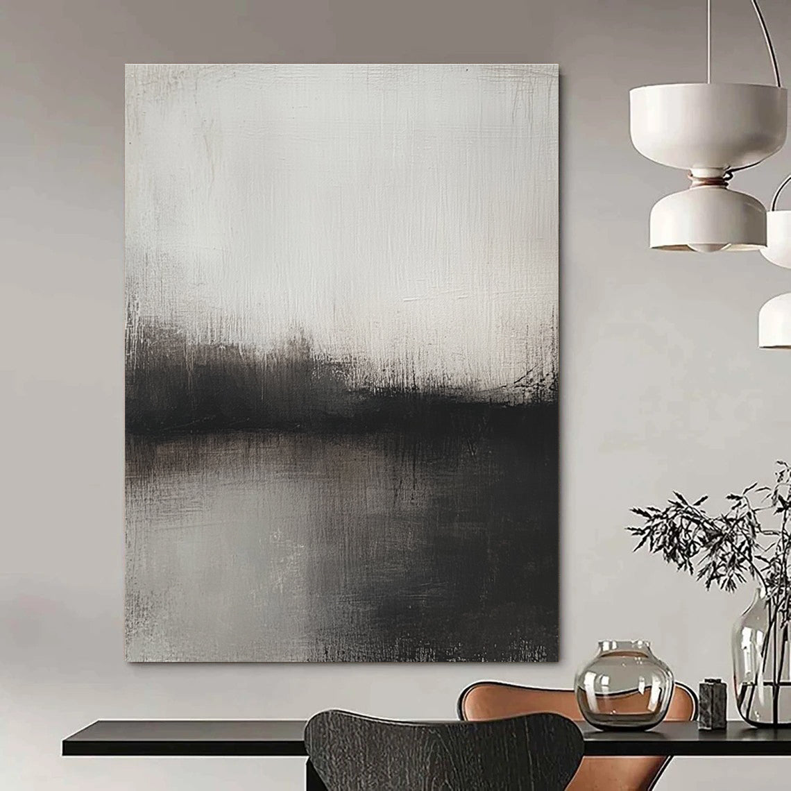 Dark Monochrome Horizon Art for Gothic - Style Study & Private Art Gallery STSC127