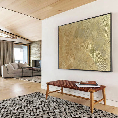 Golden Wave Abstract for Luxury Hotel Lobby DLZ2964