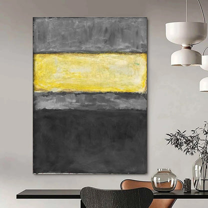 Gray - Yellow Minimalist Art for Industrial - Style Office & Modern Café DLZ2325