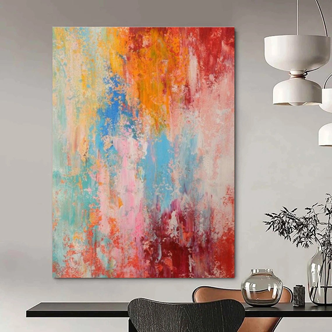 Colorful Abstract Art for Creative Café Communal Dining Walls DLZ0029