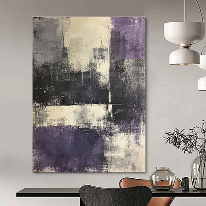 Purple and Gray Abstract for Art Deco Lounge & Eclectic Bedroom STSC622