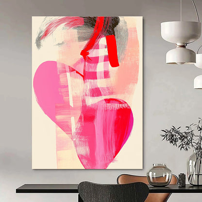 Pink and Red Abstract Figure for Bohemian Living Room & Fashion Boutique STSC858