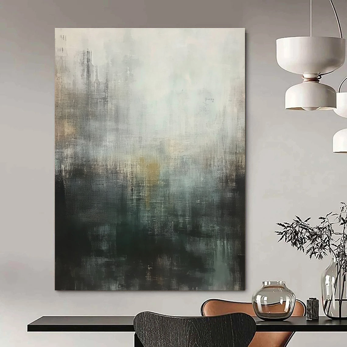 Muted Abstract Cityscape for Thoughtful Library & Industrial - Chic Loft STSC604