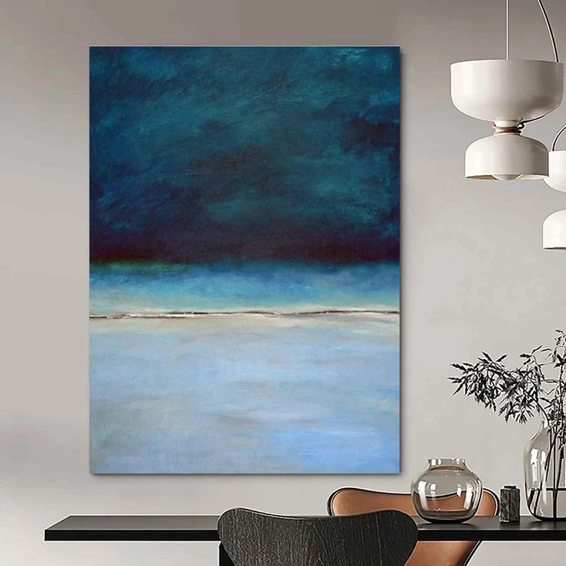 Minimalist Sea Horizon for Japandi - Style Beach House & Zen Meditation Nook DLZ0945