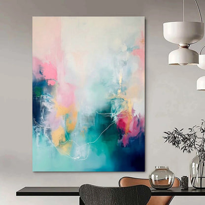 Soft Pastel Abstract Art for Modern Spa & Feminine Home Bedroom DLZ2082