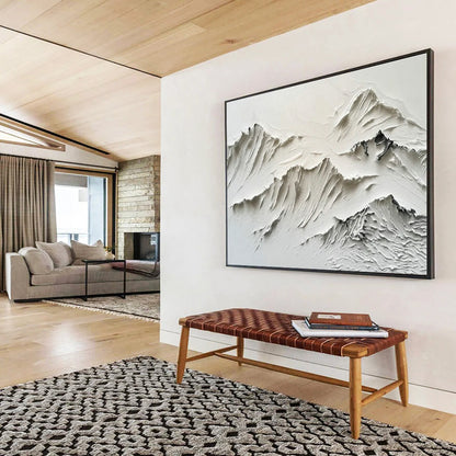 White Mountain Relief Art for Minimalist Living Room DLZ2843
