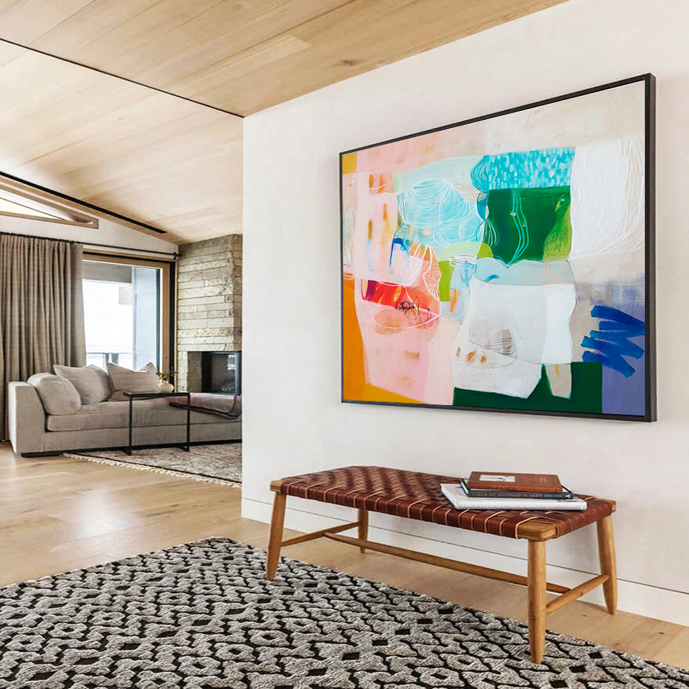 Colorful Geometric Abstract Art for Creative Workspaces DLZ2438