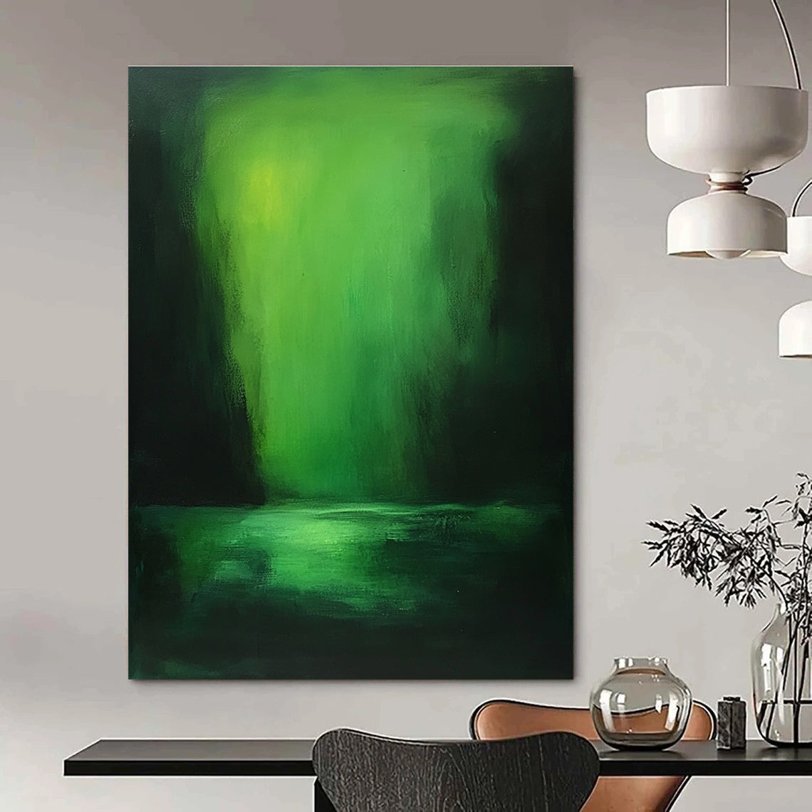 Green Abstract Light for Modern Spa & Nature - Lover’s Bedroom STSC287