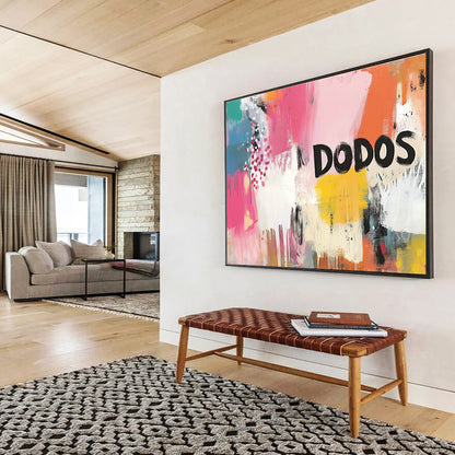 Colorful “DODOS” Graffiti Art for Urban - Style Bar & Art - Lovers’ Den SC456