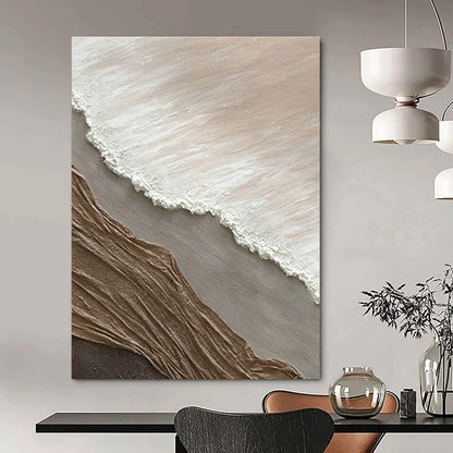 Textured Collage Abstract Art for Contemporary Art Gallery & Minimalist Home Entryway DLZ1603