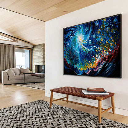 Starry Night & Mountain Art for Adventure - Lover’s Home Office Walls DLZ3269