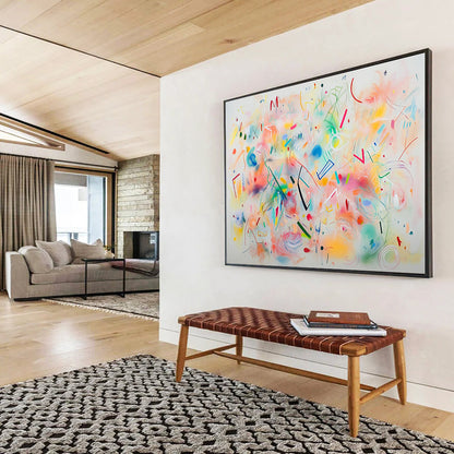 Whimsical Abstract Forms Art for Creative Playroom & Bohemian - Style Café SC476