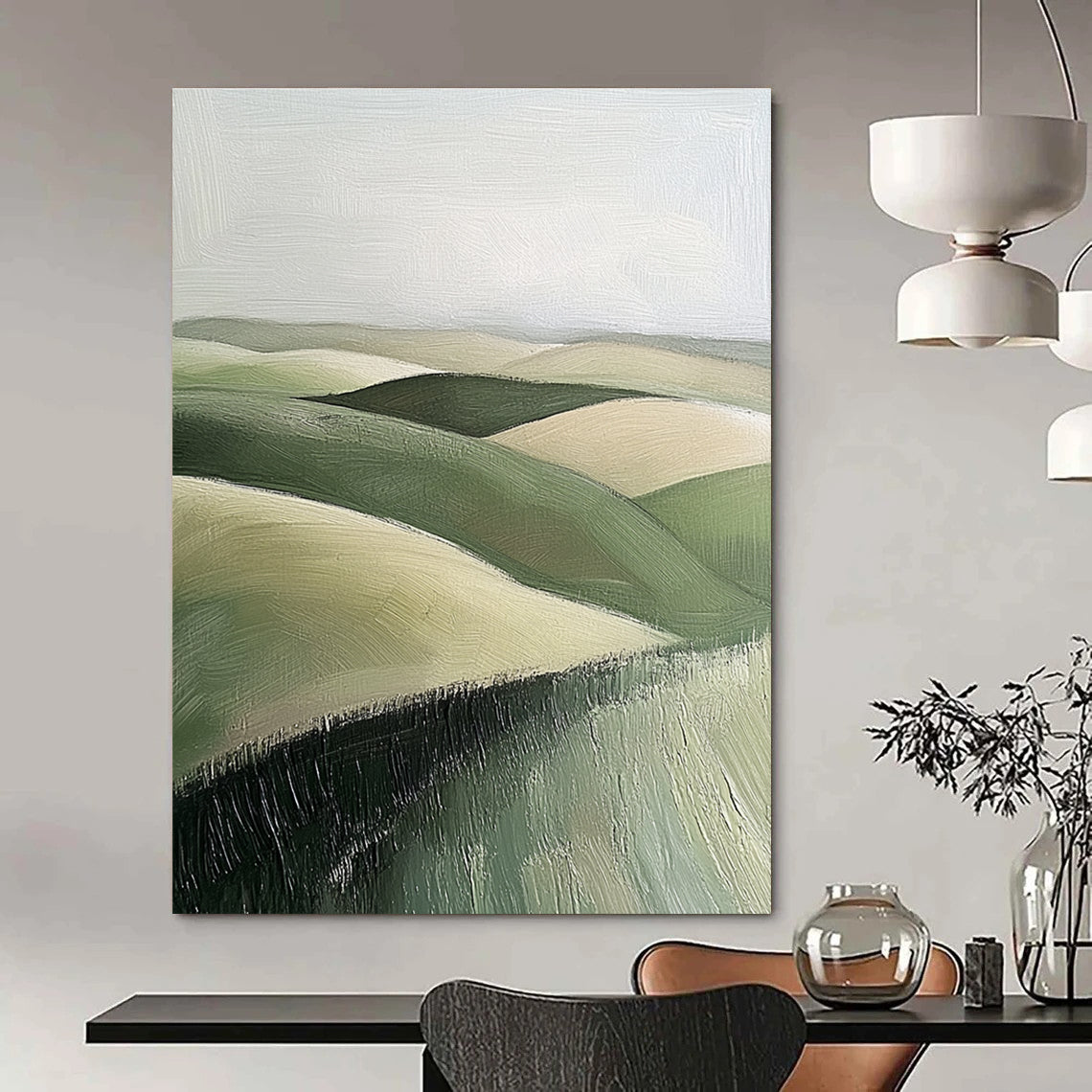 Rolling Green Hills for Modern Home Office & Nature - Inspired Gallery STSC876