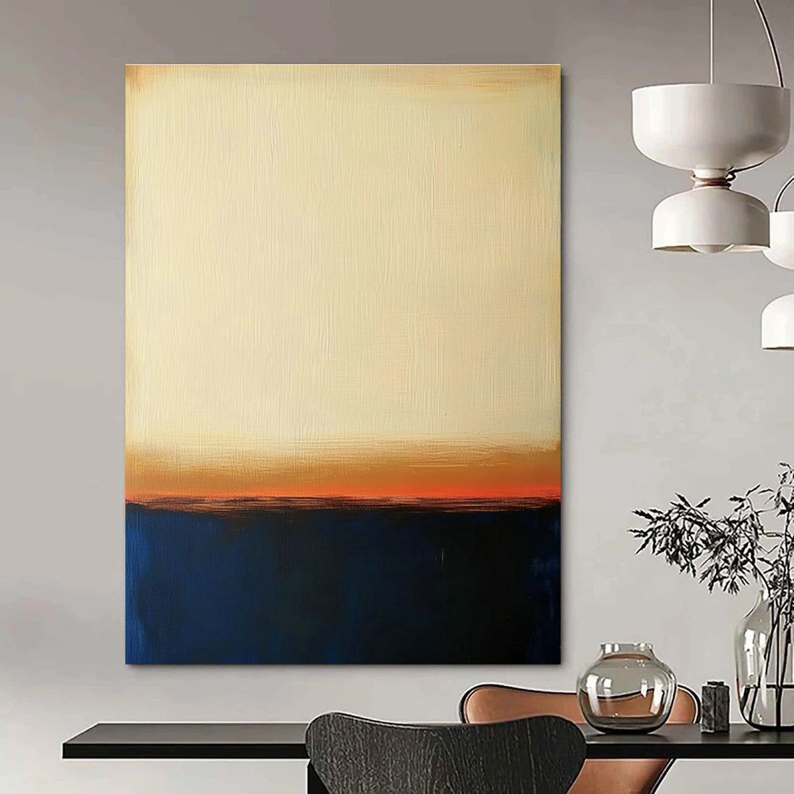 Yellow - Orange - Red Abstract Art for Living Room & Sunroom DLZ0457
