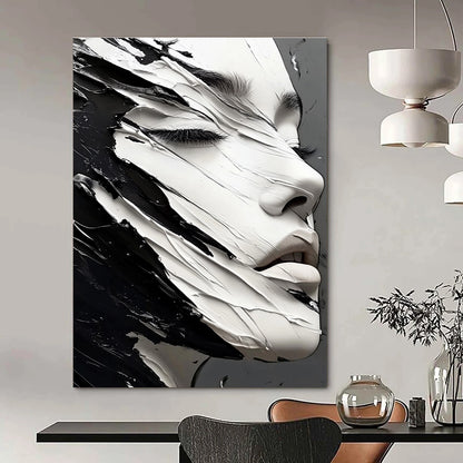 Textured Face Portrait for Contemporary Art Museum & High - End Beauty Studio STSC989
