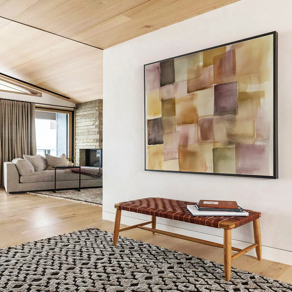 Warm Abstract Art for Bohemian Home & Artisan Café SC619