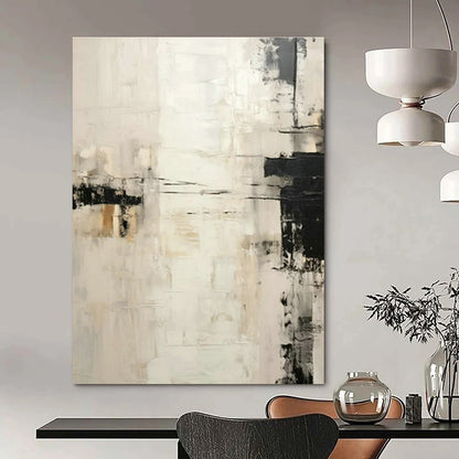 Gray - White Minimalist Abstract Art for Scandinavian Bedroom & Contemporary Gallery DLZ1723