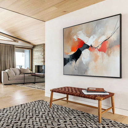 Earth - Toned Abstract Art for Rustic - Modern Home Office & Nature - Themed Restaurant SC265