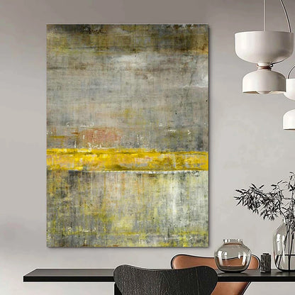 Yellow - Gray Abstract Art for Living Room & Office DLZ0310