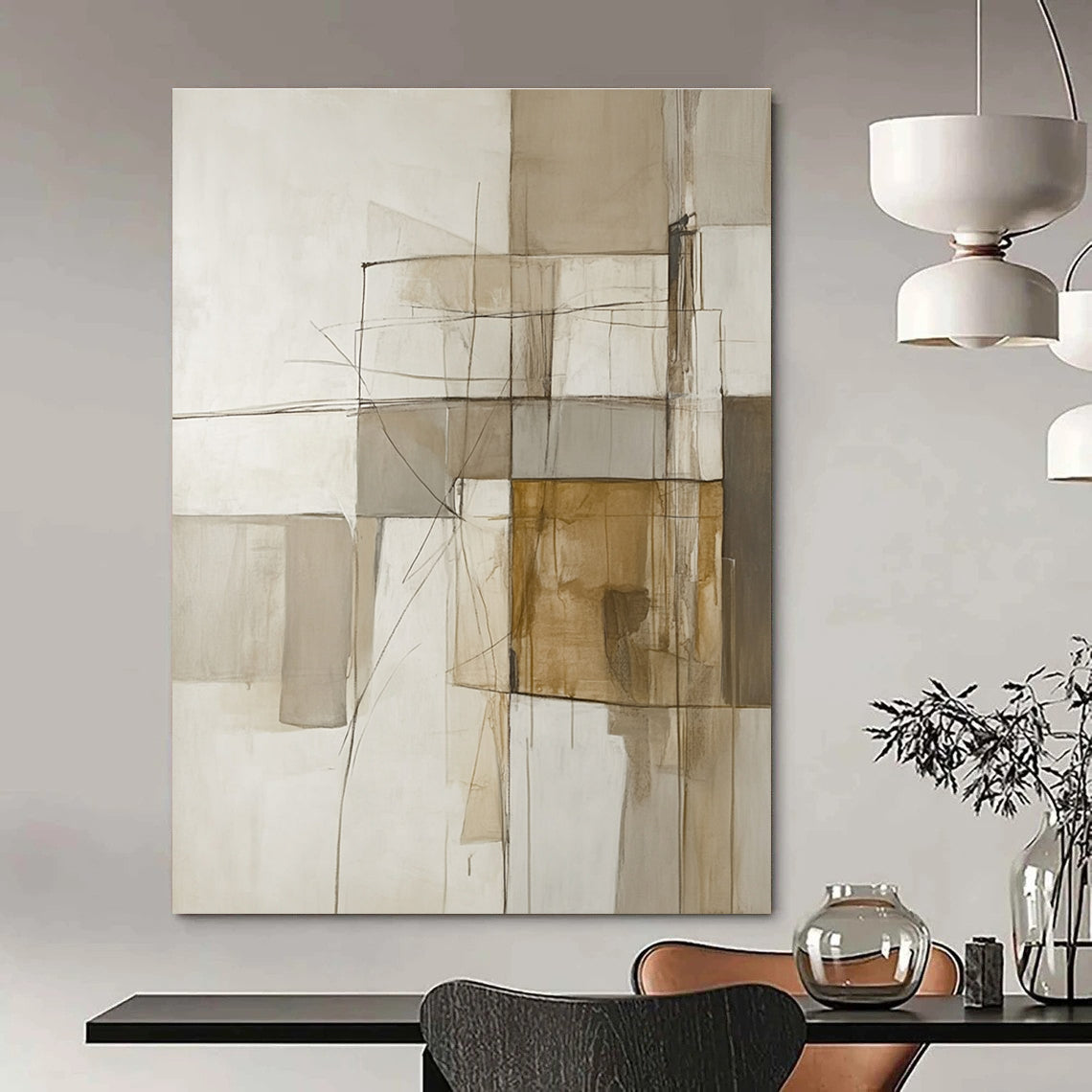 Linear Abstract Geometry for Modern Office & Architectural - Themed Home STSC638