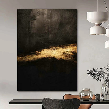 Black - Gold Abstract Art for Bedroom & Dining Room DLZ0351