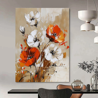 Abstract Floral in Browns for Vintage - Inspired Living Room & Art - Centric Café STSC1127