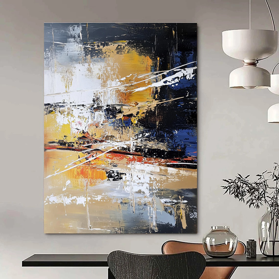 Vibrant Abstract Expressionism for Creative Agency & Urban - Themed Bar STSC766